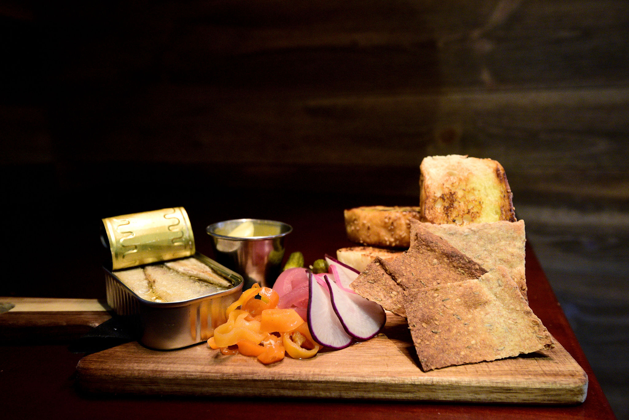 The fish board at Bowman's — supper on the table